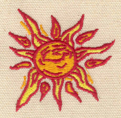 Embroidery Design: Sun 2.22w X 2.17h