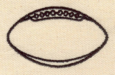 Embroidery Design: Football H 2.62w X 1.57h