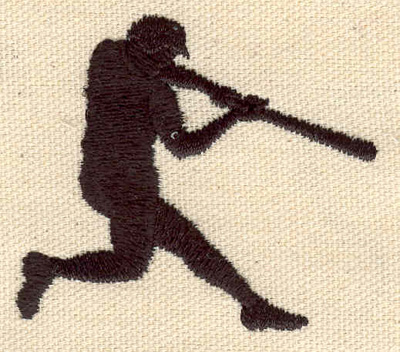 Embroidery Design: Baseball player silouette 2.34w X 2.05h