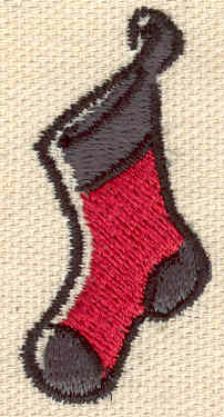 Embroidery Design: Christmas stocking 0.83w X 1.80h