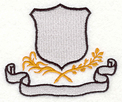 Embroidery Design: Crest and Banner2.90"x3.45"