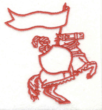 Embroidery Design: Knight and Horse  3.47" x 3.17"