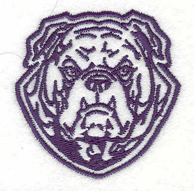 Embroidery Design: Bulldog P2.58" x 2.54"