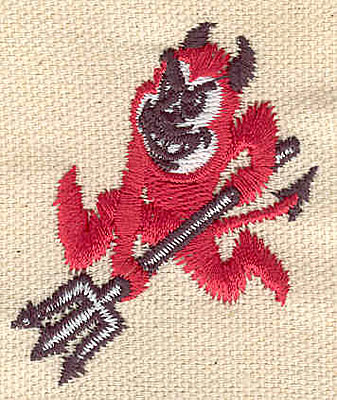 Embroidery Design: Devil C 1.62w X 1.94h