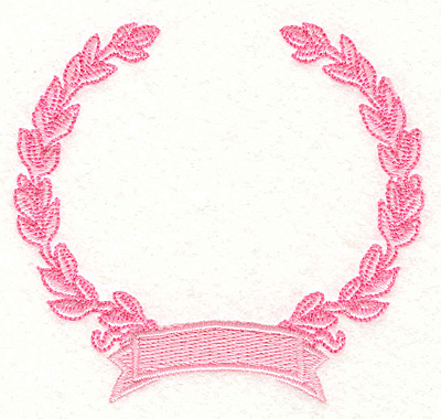 Embroidery Design: Wreath & Banner 2 3.13" X 3.35"