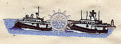Embroidery Design: Riverboat 3.40w X 0.91h