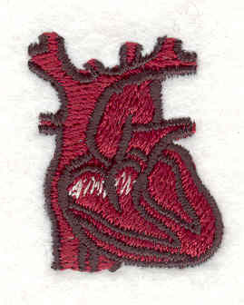 Embroidery Design: Heart1.30w X 1.07h
