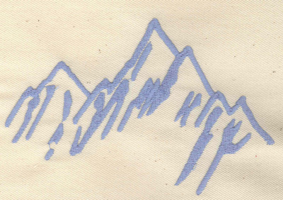 Embroidery Design: Mountains 5.44w X 3.50h