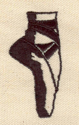 Embroidery Design: Ballet Slippers 1.26w X 2.49h