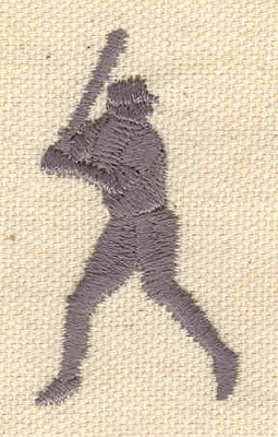 Embroidery Design: Baseball player 1.06w X 1.94h
