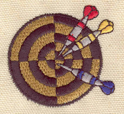 Embroidery Design: Darts in board 1.87w X 1.97h