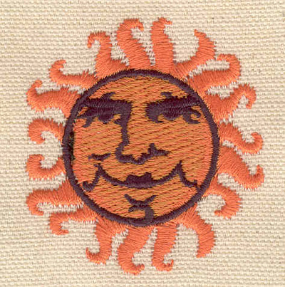 Embroidery Design: Sun A 2.01w X 2.15h