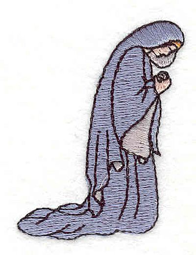 Embroidery Design: Mary praying 1.56"w X 2.04"h