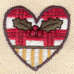 Embroidery Design: Holly in heart 1.33w X 1.30h