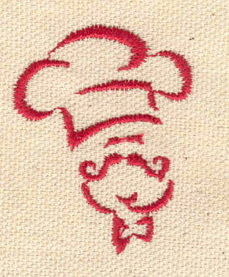 Embroidery Design: Chef 1.39w X 1.76h
