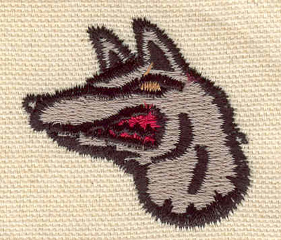 Embroidery Design: Jackal 1.76w X 1.57h