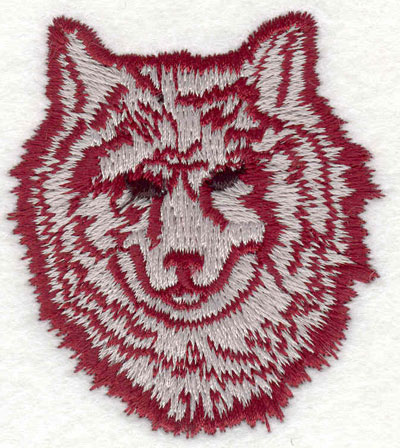 Embroidery Design: Wolf head J 2.15"w X 2.40"h