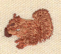 Embroidery Design: Squirrel with acorn 1.04w X 0.85h