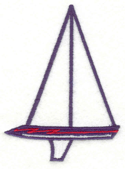 Embroidery Design: Sailboat F 2.93"w X 4.02"h