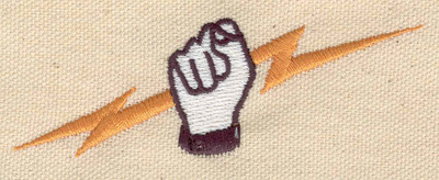 Embroidery Design: Electric hand 3.66w X 1.25h