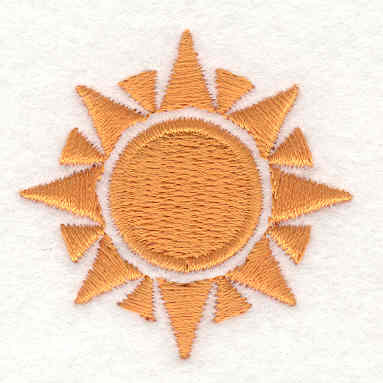 Embroidery Design: Sun1.65w X 1.65h