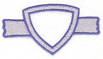 Embroidery Design: Banner/Shield 21.62" x 2.91"