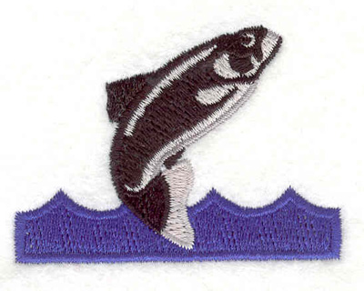 Embroidery Design: Fish J 2.44"w X 1.80"h