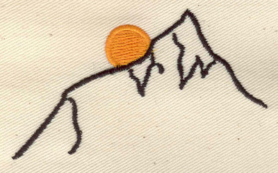 Embroidery Design: Mountain sunset 3.12w X 1.85h
