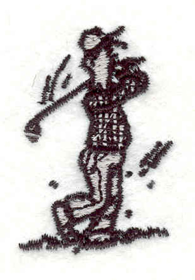 Embroidery Design: Golfer G 1.22"w X 1.80"h