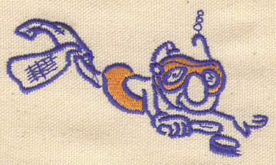 Embroidery Design: Cartoon diver 3.62w X 2.04h
