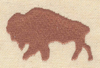 Embroidery Design: Buffalo 2.42w X 1.54h
