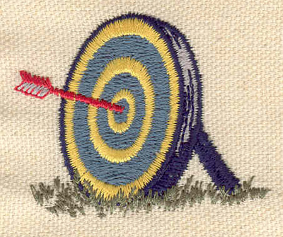 Embroidery Design: Archery target 2.04w X 1.65h