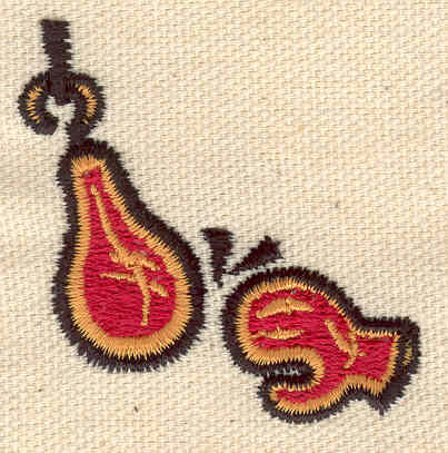 Embroidery Design: Boxing Gloves 1.84w X 1.79h