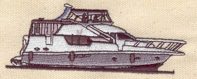 Embroidery Design: Yacht 3.97w X 1.49h