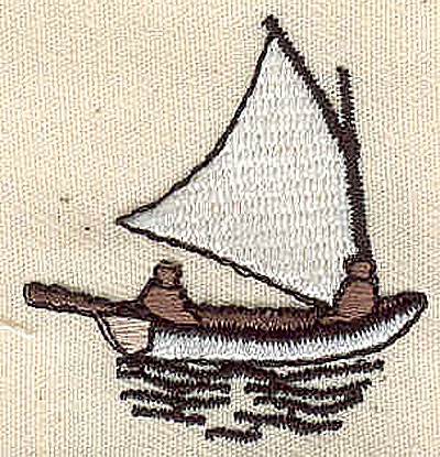 Embroidery Design: Sailboat 1.43w X 1.50h