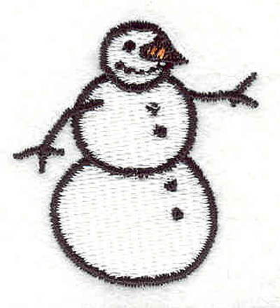 Embroidery Design: Snowman 1.42"w X 1.55"h