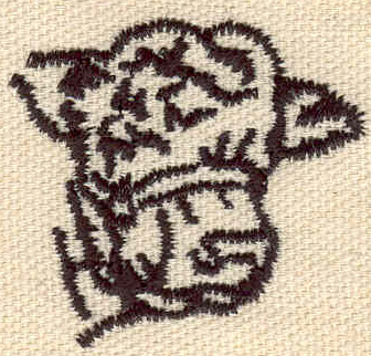 Embroidery Design: Cow head 1.61w X 1.49h