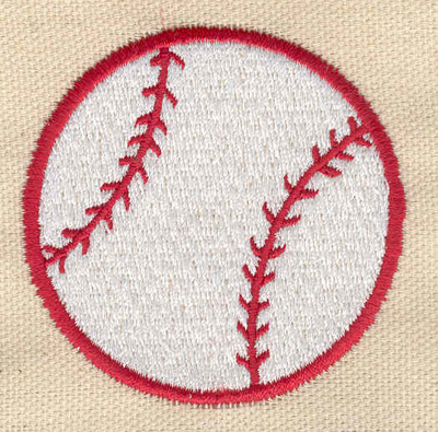 Embroidery Design: Baseball large 2.32w X 2.33h