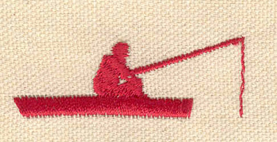 Embroidery Design: Fisherman in boat 2.01w X 0.73h