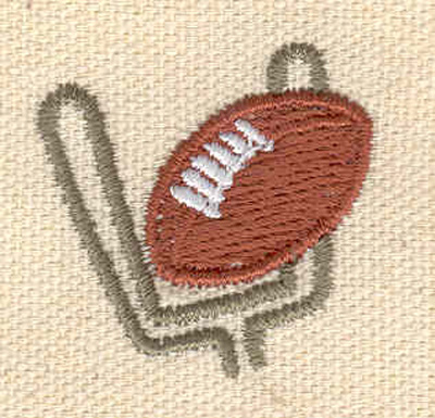 Embroidery Design: Football and goal post 1.24w X 1.22h