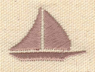 Embroidery Design: Sail boat 1.29w X 0.90h