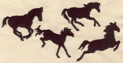 Embroidery Design: Horses 6.05w X 2.99h