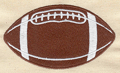 Embroidery Design: Football L 2.64w X 4.50h