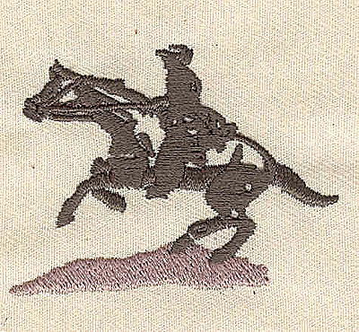 Embroidery Design: Western horse and rider2.17in. H x 1.73in. W