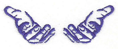 Embroidery Design: Hands 3.40"w X 1.16"h