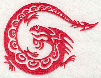 Embroidery Design: Dragon stylized4.50"Hx3.50"W