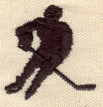 Embroidery Design: Hockey Player 1.56w X 1.50h