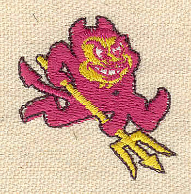 Embroidery Design: Devil D 1.46w X 1.54h