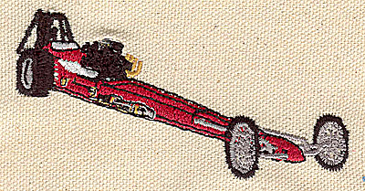 Embroidery Design: Dragster 1.78w X 3.78h