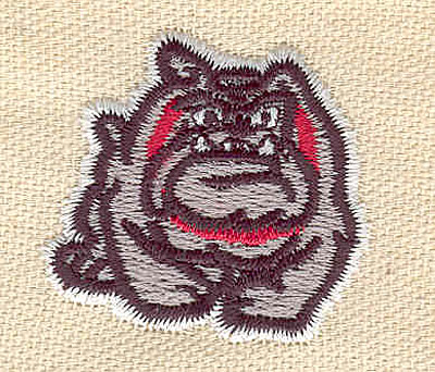 Embroidery Design: Bulldog 1.39w X 1.50h